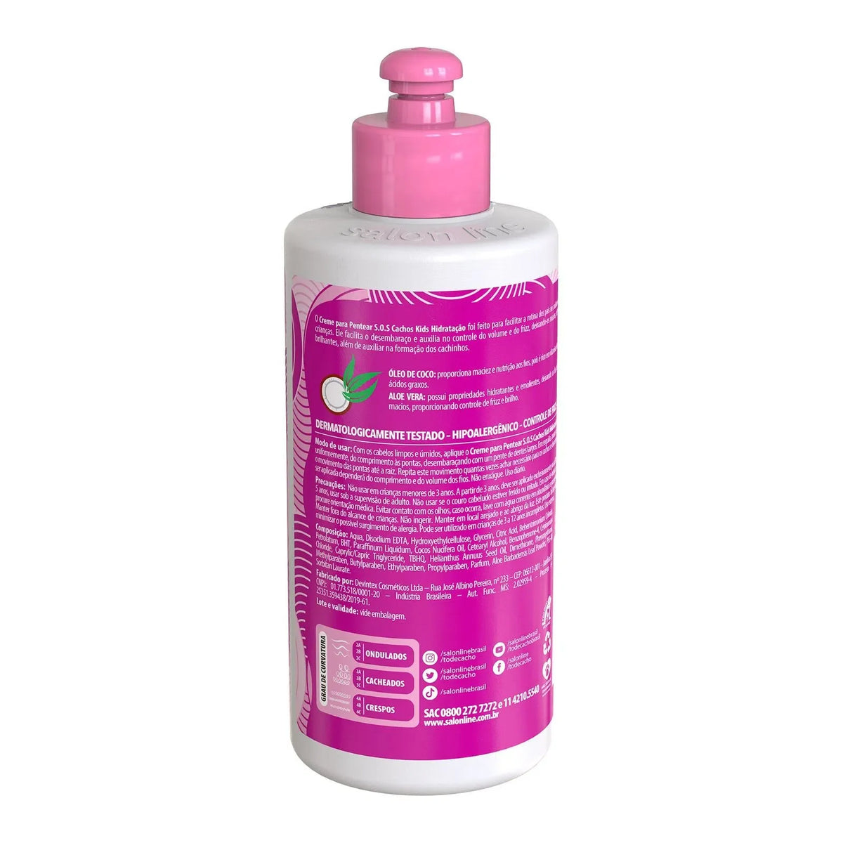 SOS Cachos Kids Hidratação Leave-in - Salon Line 300ml