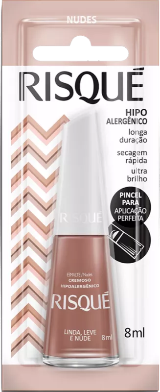Esmalte Risqué Blister Linda, Leve e Nide Cremoso - 8ml