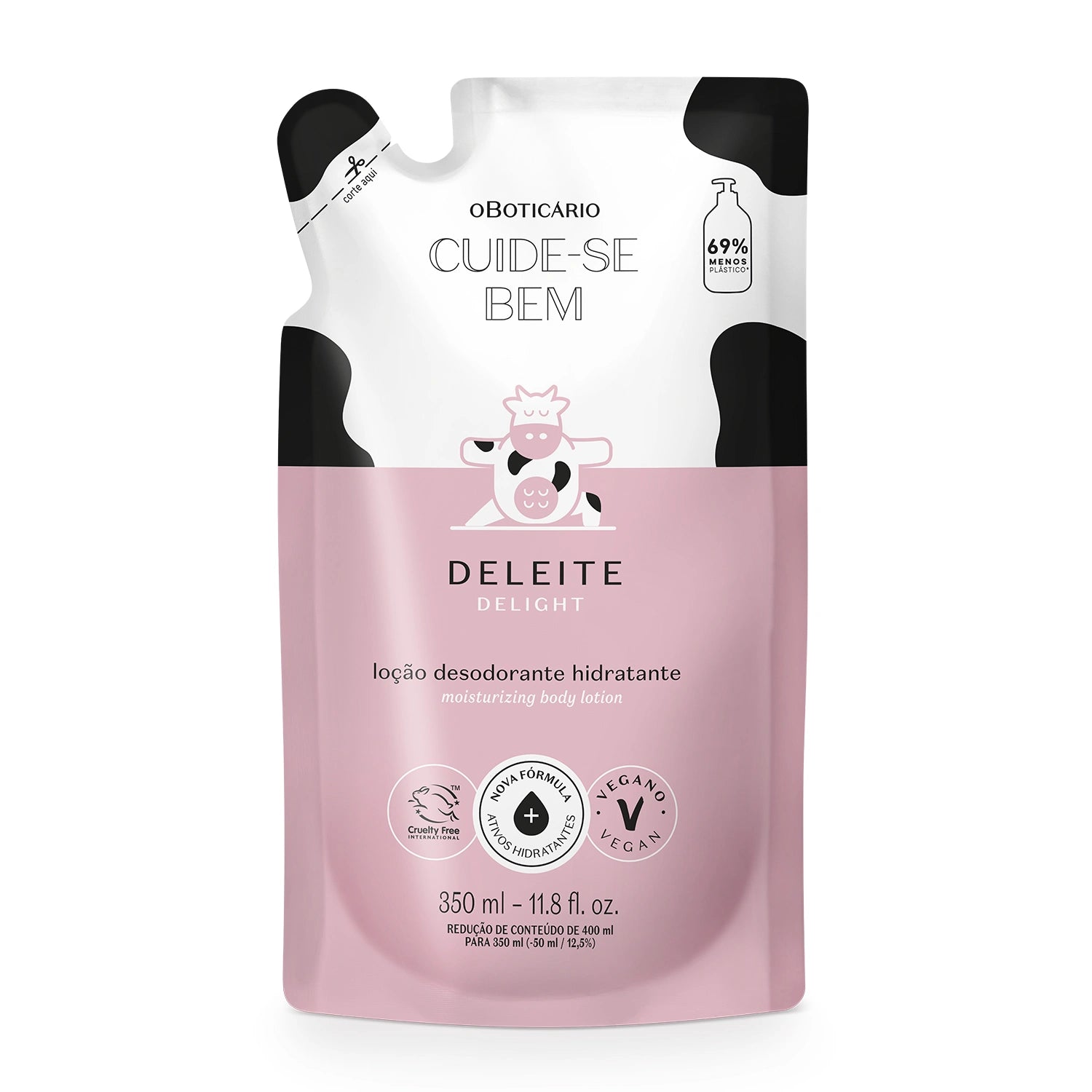 Refil Loção Hidratante Desodorante Corporal Cuide-se Bem Deleite - 350ml