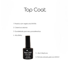 Top Coat Para Unhas Linha Light - 8ml