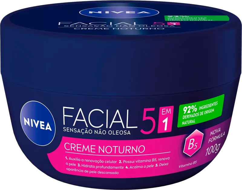 CREME FACIAL NIVEA 100G 5EM1 NOTURNO