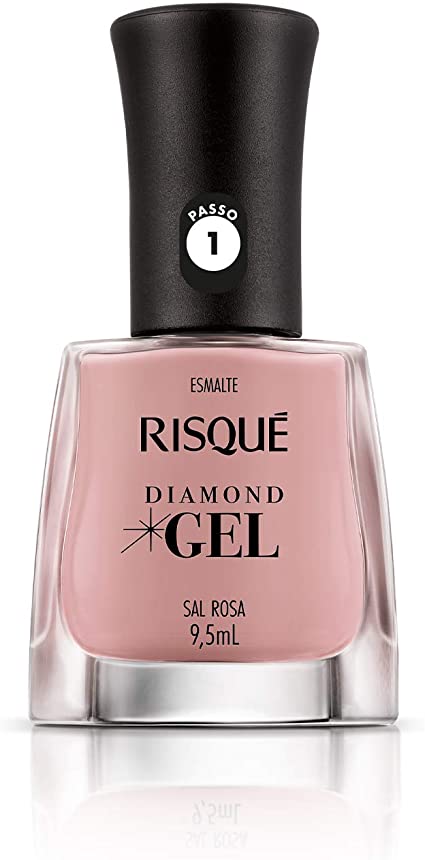 ESMALTE RISQUÉ DIAMOND GEL SAL ROSA Esmalte Cremoso 9,5ml