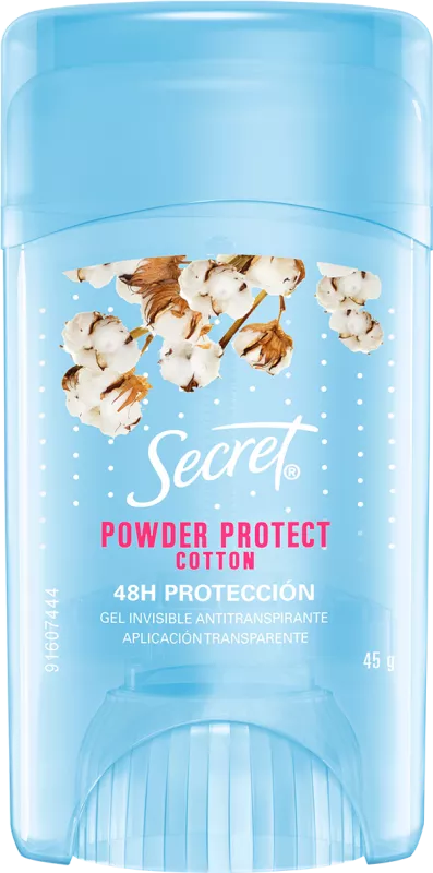 DESODORANTE SECRET GEL STICK 045G POWDER PROTECT COTTON
