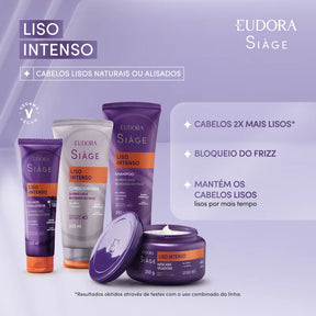 Eudora Kit Siàge Liso Intenso Shampoo + Condicionador + Máscara Capilar + Selante Finalizador (4 itens)