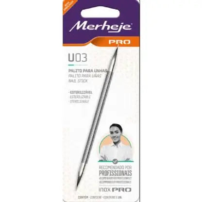 Palito Cutícula Merheje Inox - 1un
