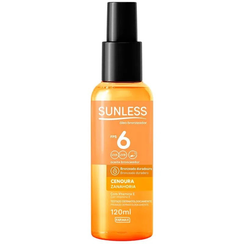 Óleo Bronzeador Sunless FPS 6, 120ml