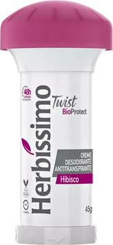 DESODORANTE HERBÍSSIMO CREME TWIST 045G BIO PROTECT HIBISCO