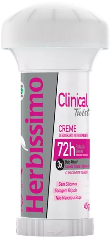 DESODORANTE HERBÍSSIMO CREME TWIST 045G CLINICAL