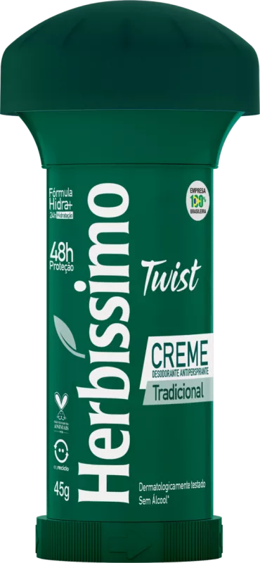 DESODORANTE HERBÍSSIMO CREME TWIST 045G TRADICIONAL
