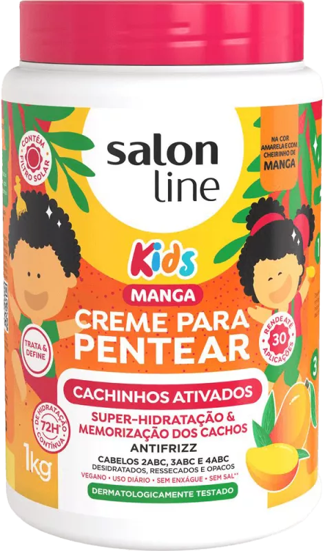 Creme de Pentear Salon Line Kids Cachinhos Ativados Manga - 1kg