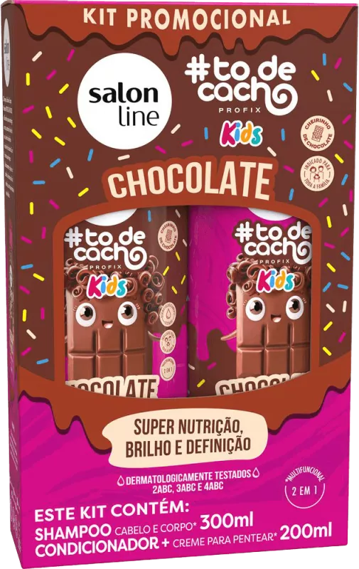 Salon Line Kids #todecacho Chocolate: Shampoo e Condicionador