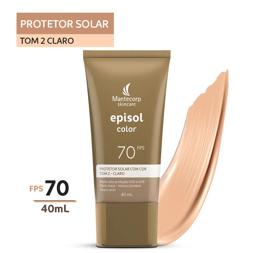 Protetor Solar Episol Color Com FPS 70 - 40 ml