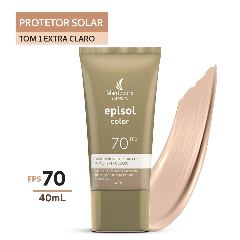 Protetor Solar Episol Color Com FPS 70 - 40 ml