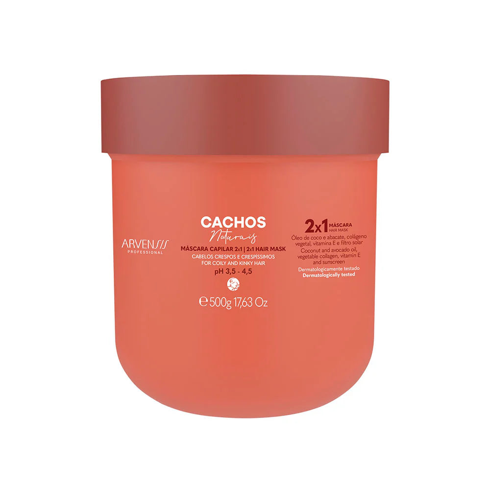 Máscara Capilar 2x1 Cachos Naturais Arvensis - 500g