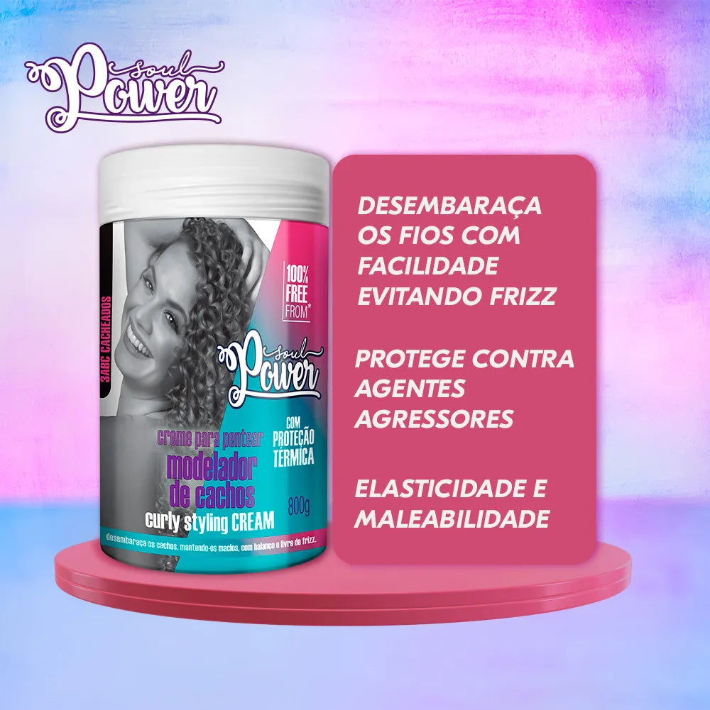 Creme De Pentear Soul Power Curly Styling Cream - 800ml