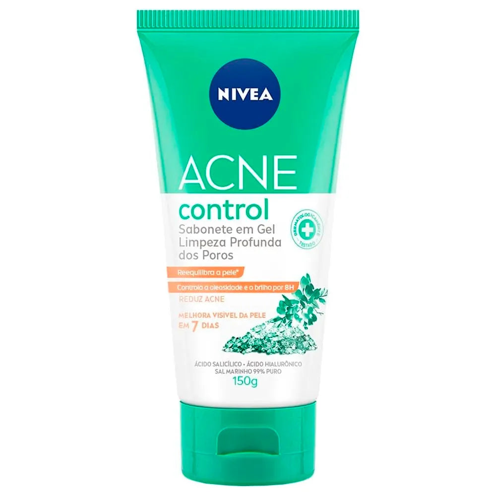 Sabonete Facial em Gel Nivea Acne Control Limpeza Profunda dos Poros - 150g