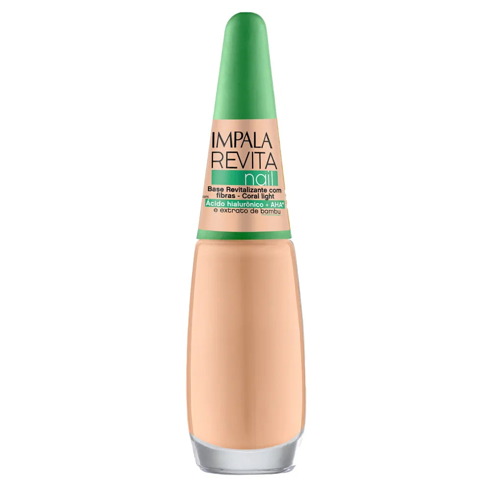 Esmalte Impala RevitaNail Base Revitalizante Com Fibras Coral Light