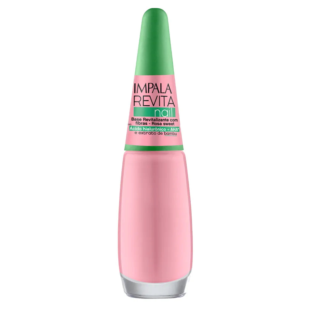 Esmalte Impala RevitaNail Base Revitalizante Com Fibras Rosa Sweet