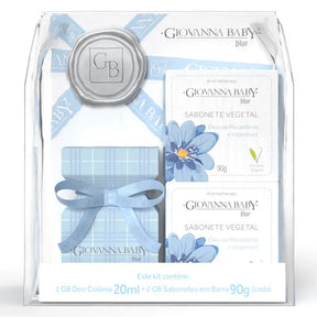Kit Giovanna Baby Deo Colônia Blue 20ml + 2 Sabonetes 90g