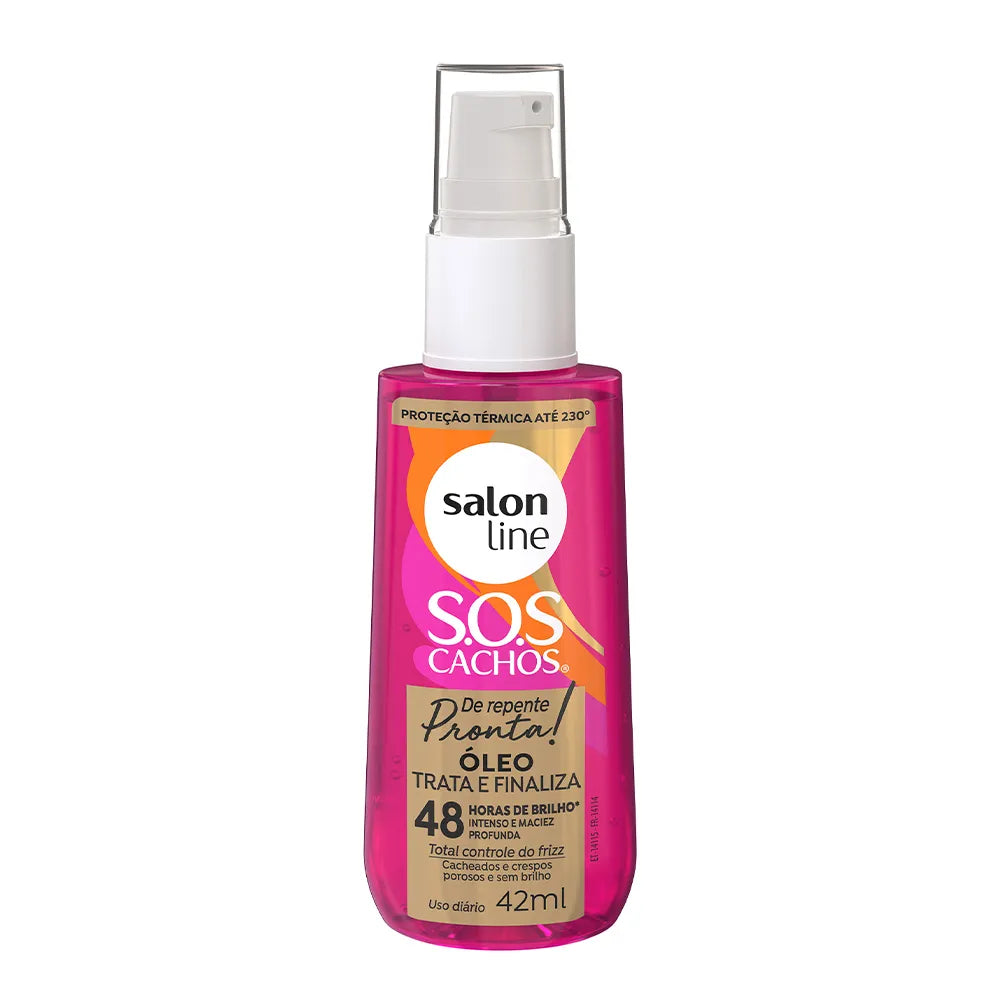 Óleo Reparador Trata E Finaliza De Repente Pronta! SOS Cachos Salon Line - 42ml