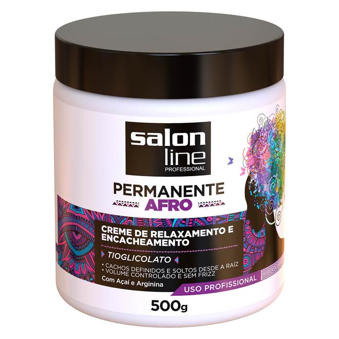 Creme Relaxamento Permanente Afro Salon Line Encacheamento 500g