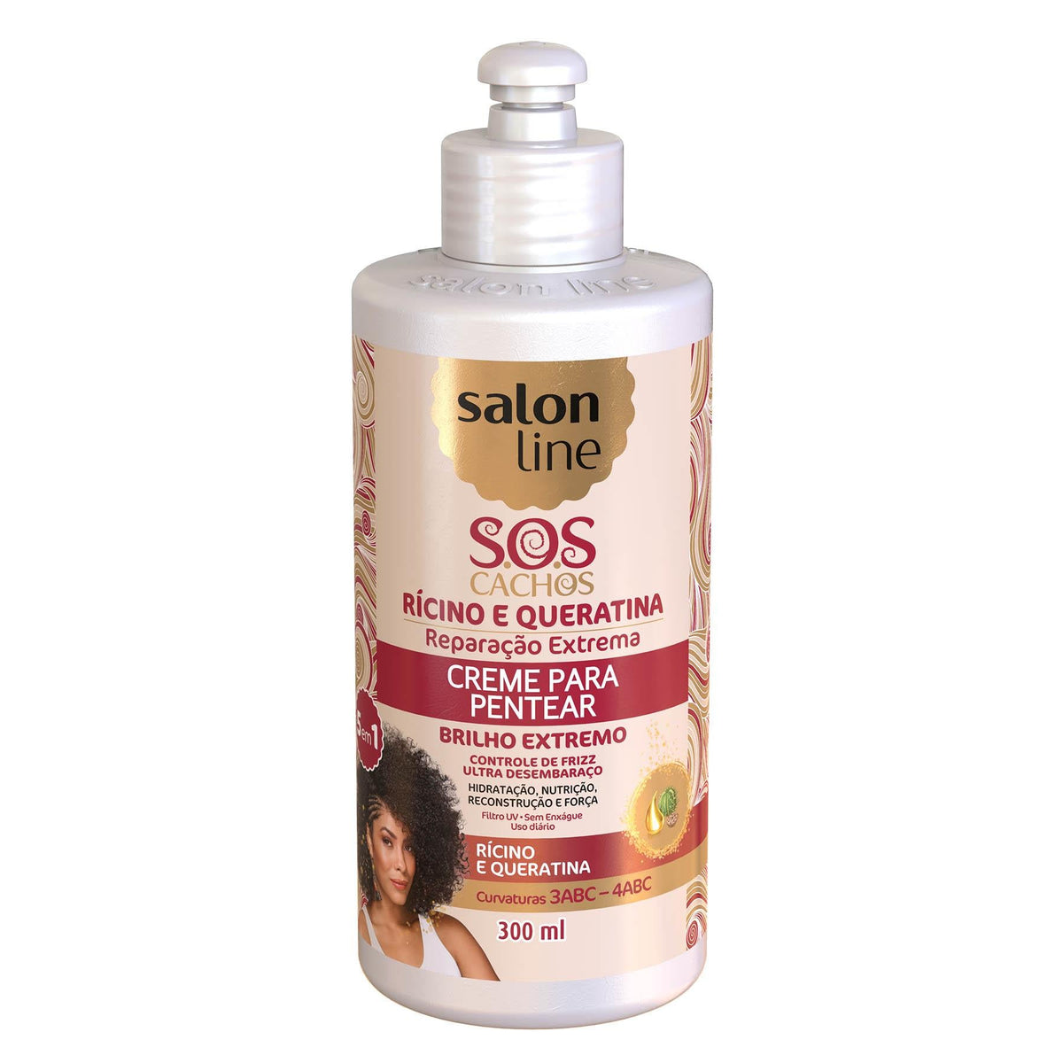 Salon Line SOS Cachos Rícino e Queratina Leave in 300ml