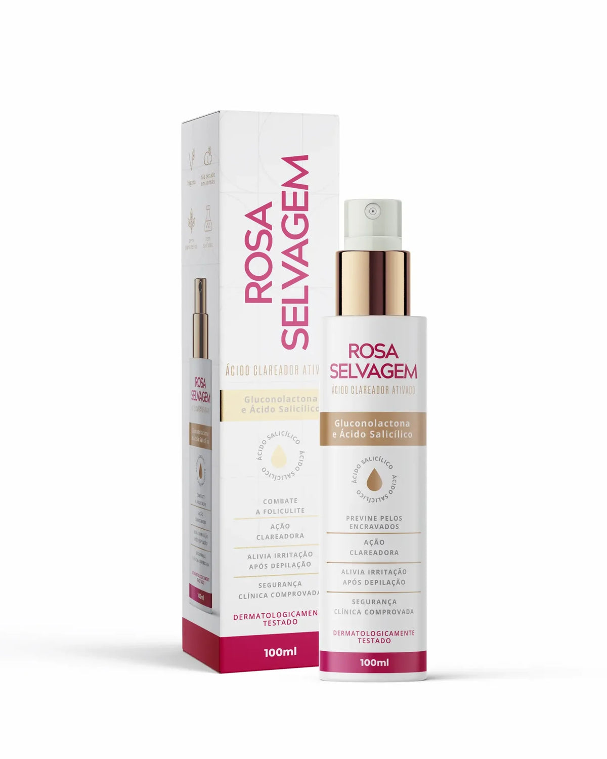 Ácido Branqueador Ativado Rosa Selvagem - 100ml
