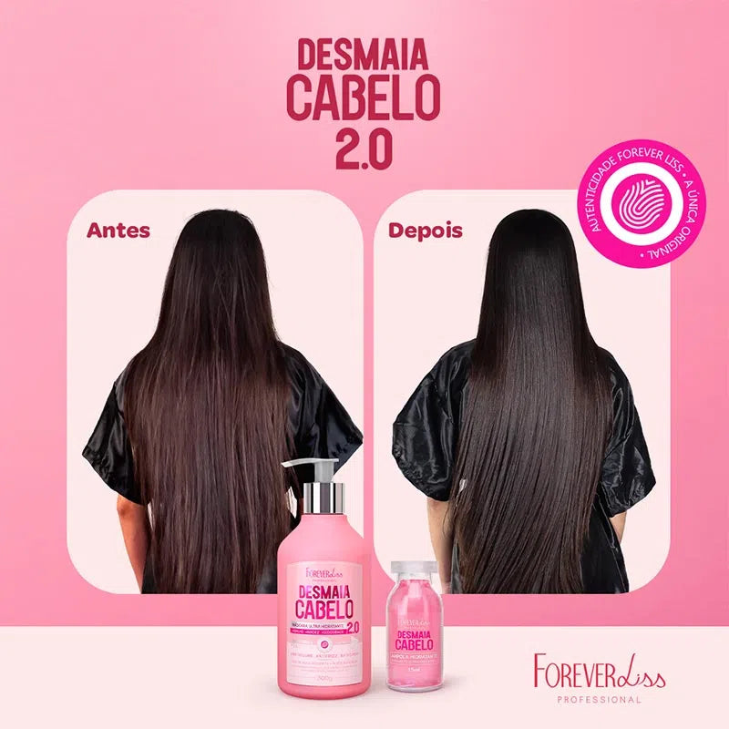 Ampola Desmaia Cabelo 2.0 Forever Liss Nova Fórmula Mais Potente - 15ml