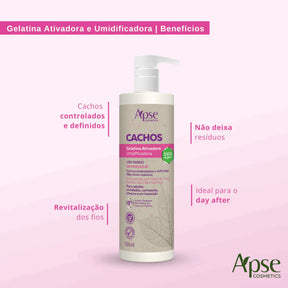 Activator and Moisturizing Curls Gelatin 500ml - Low Poo / No Poo - Conditioning Action
