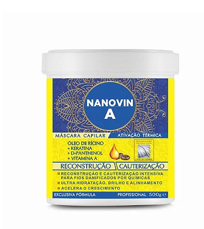 Máscara de Fortalecimento - Hidratação - Nanovin A - 500g