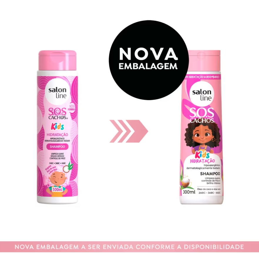 SOS Cachos Kids Hidratação Shampoo Salon Line - 300ml