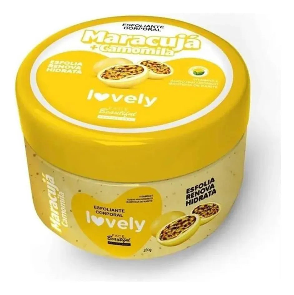 Esfoliante corporal maracujá + camomila linha lovely Face Beautiful 280g