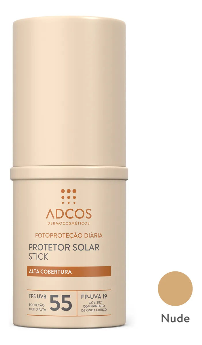 Adcos Protetor Solar Stick Tonalizante Fps 55 Nude - 17g