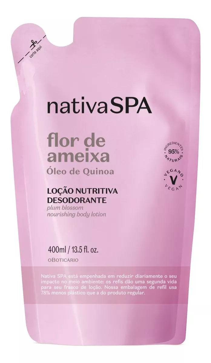 Nativa Spa Plum Blossom Moisturising Lotion Refill 400ml
