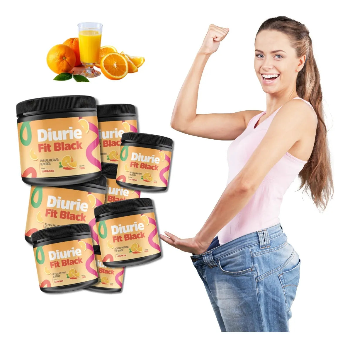 Diuriefit Suplemento Alimentar Em Pó 150g Sabor Laranja 1uni