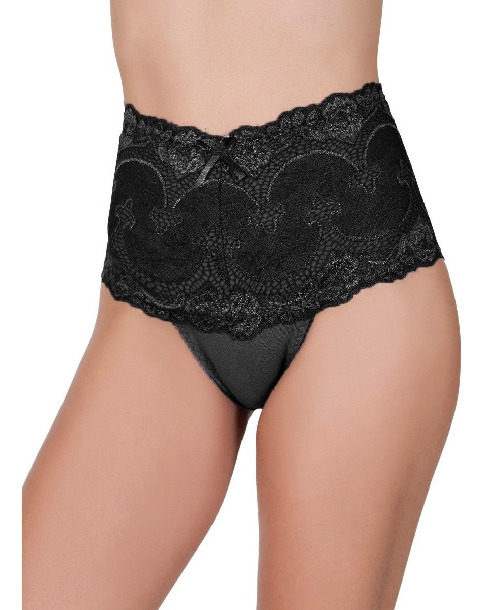 Calcinha Cinta Modeladora Cintura Alta Renda Luxo