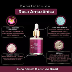Sérum Rosa Amazônica Rosa Mosqueta 100% Original - 30ml