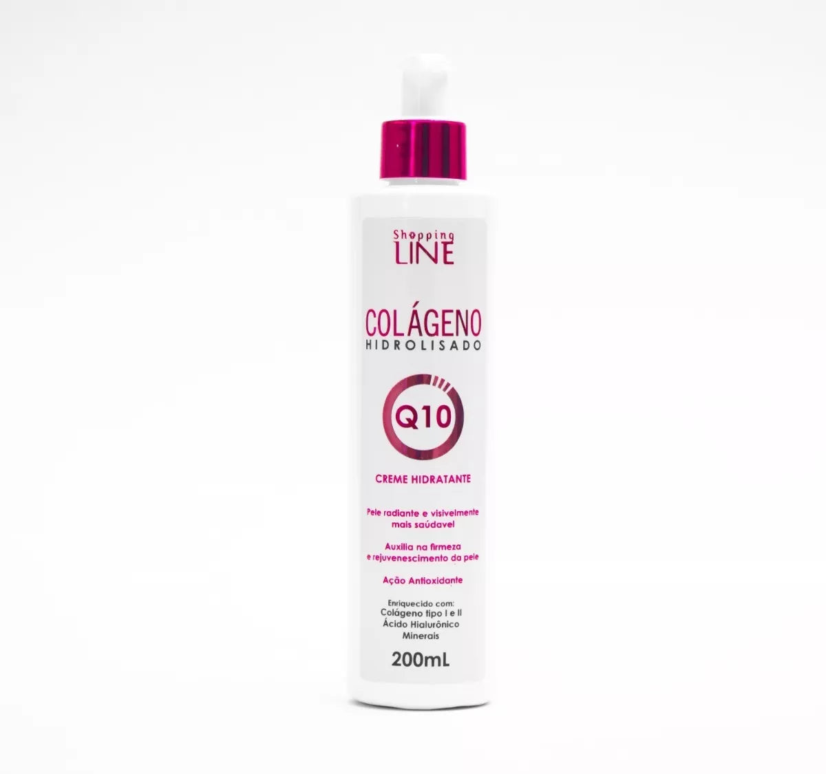 Creme Colageno Hidrolisado Q10 Shopping Line - 200ml