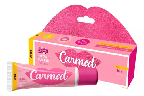 Protetor Labial Carmed Fini Rosa Glitter Cimed - 10g