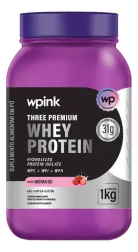 three premium whey protein morango 3W - (1kg) - wp