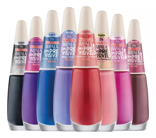 Kit 8 Esmaltes Impala Nova Coleção Imprevisível Duo Color