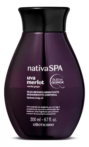O Boticário Nativa Spa Óleo Corporal Uva Merlot 200ml