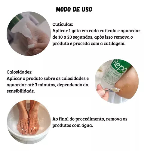 Amaciante De Cutículas E Calosidades Repos 500ml Spa Dos Pés