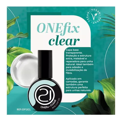 One Fix Clear Nails 21 Capa Base 12ml