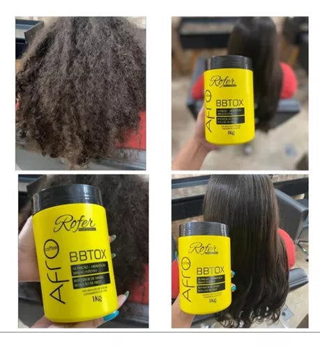 Botox Capilar Pra Cabelo Afro Coffe Rofer 1kg