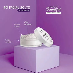 Pó Translúcido Facial Solto Selar Maquiagem - Face Beautifu