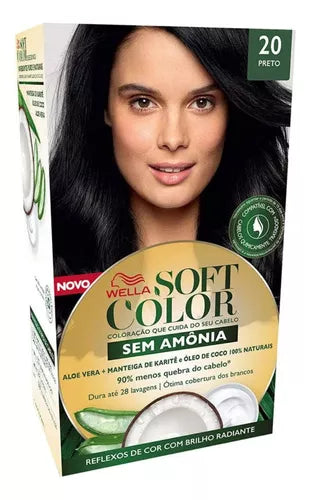 Tintura Para Cabelo Wella Soft Color 20 Preto Cobre Branco