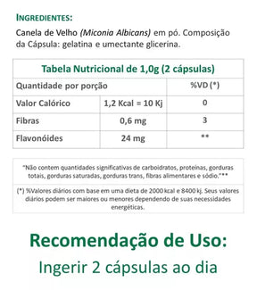 Canela De Velho - Denature Capsule Supplement - 100 Units