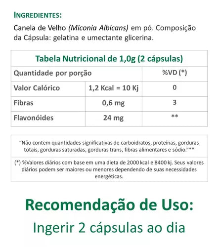 Canela De Velho - Denature Capsule Supplement - 100 Units