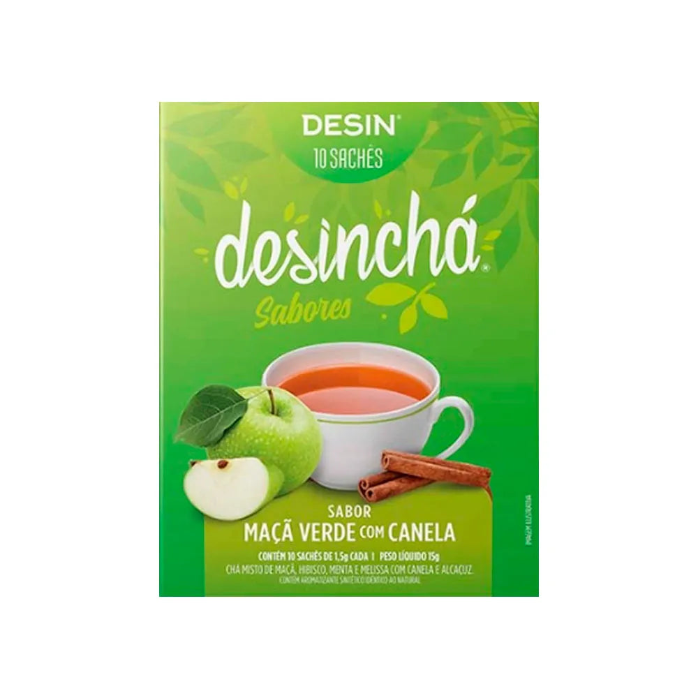 Desinchá Sabor Maçã Verde com Canela - 10 Sachês